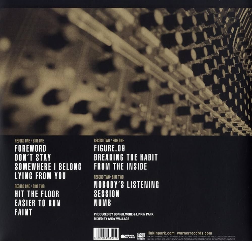 Meteora (2003) — Back cover