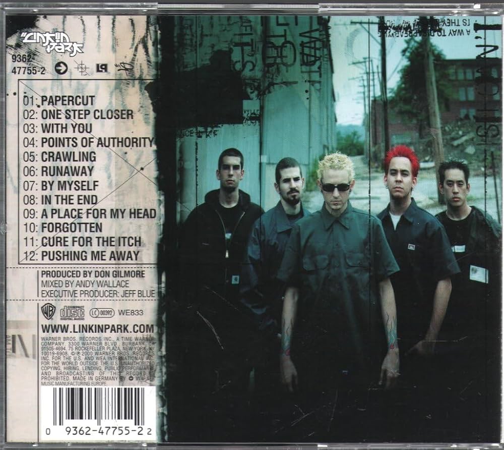 Hybrid Theory (2000) — Back cover